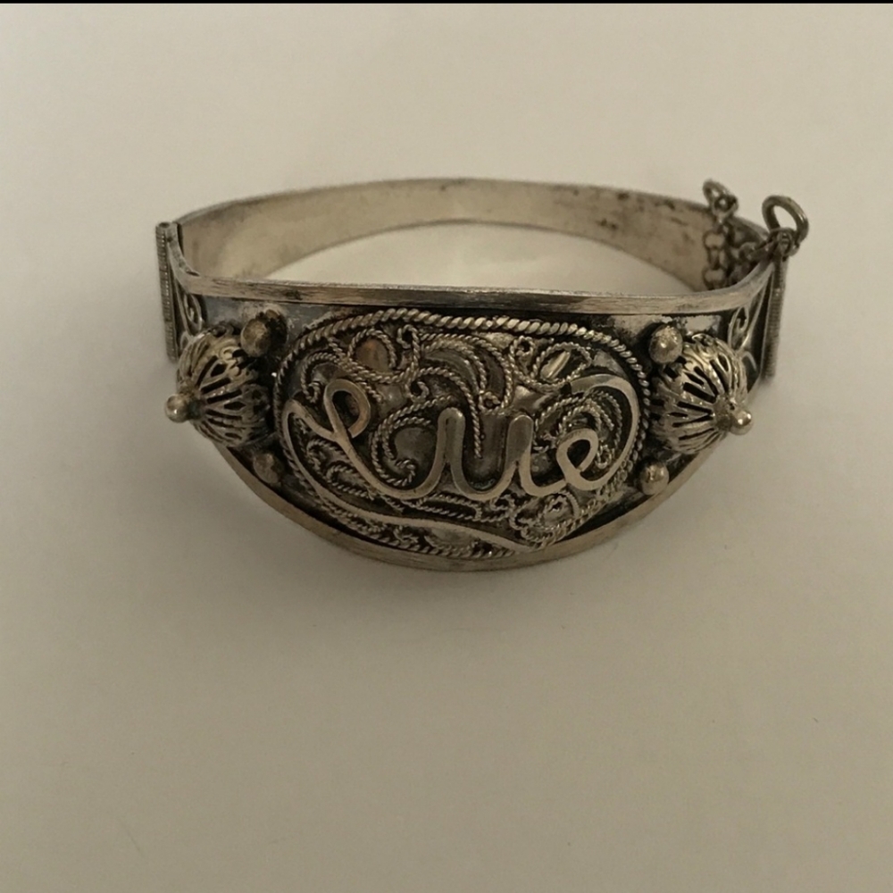 Rare Antique Persian cuff bracelet